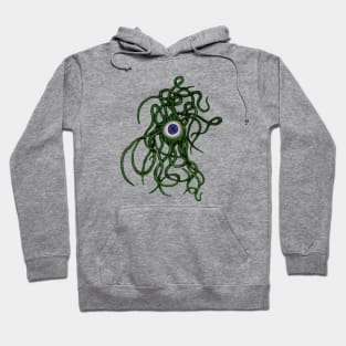 Single-Eyed Weird Cephalopoda With Numerous Tentacles Green Hoodie